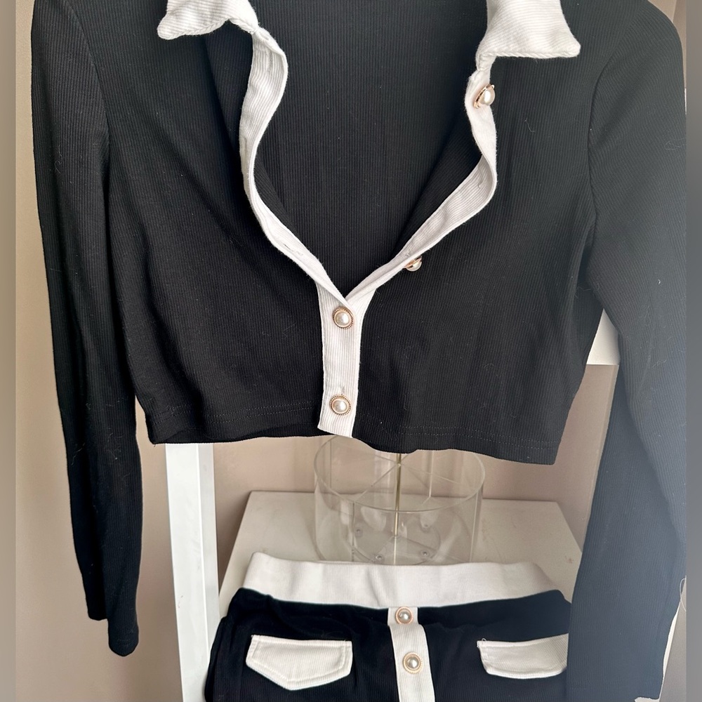 Crop top and skirt set